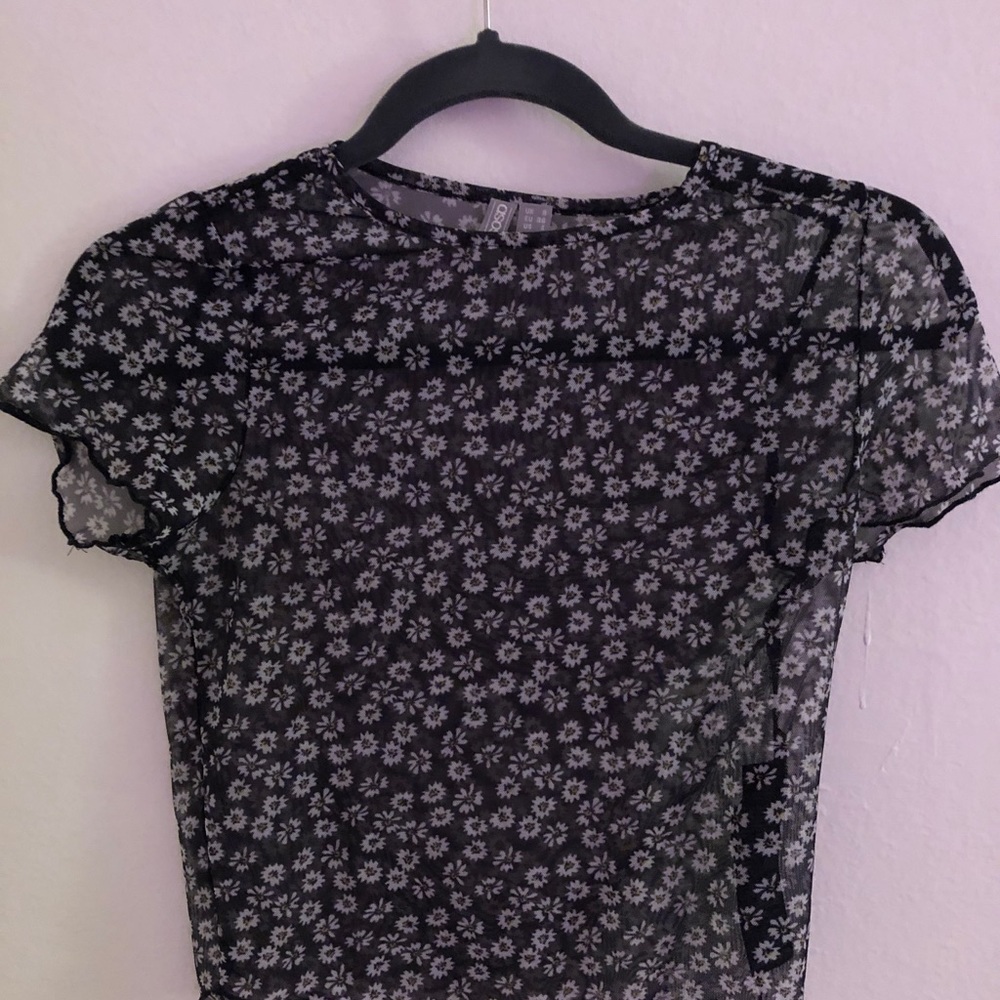 Sheer floral top